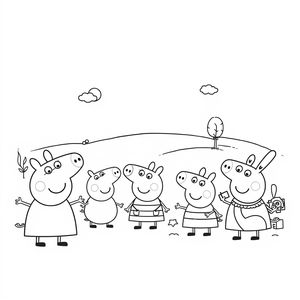 Libro para Colorear de las Aventuras de Peppa Pig