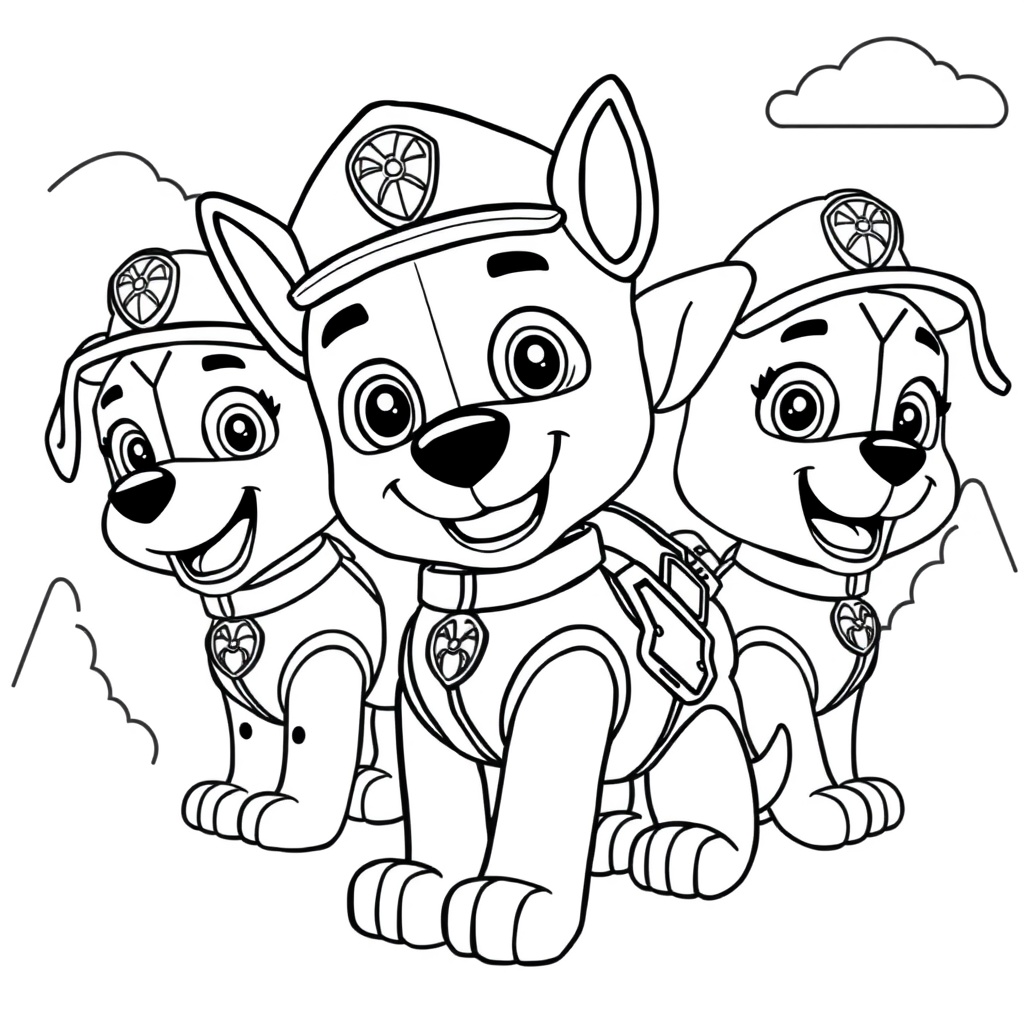 Libro para Colorear de La Patrulla Canina
