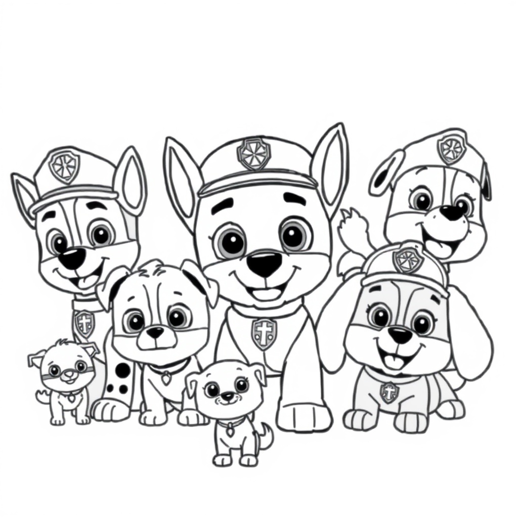 Libro para Colorear de Patrulla de Cachorros