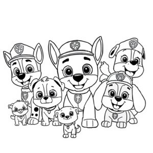 Libro para Colorear de Patrulla de Cachorros