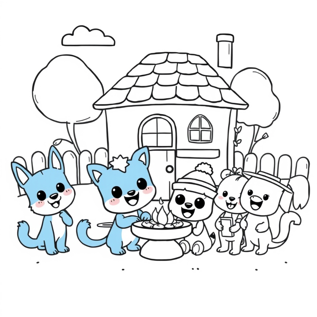 Libro para Colorear Bluey