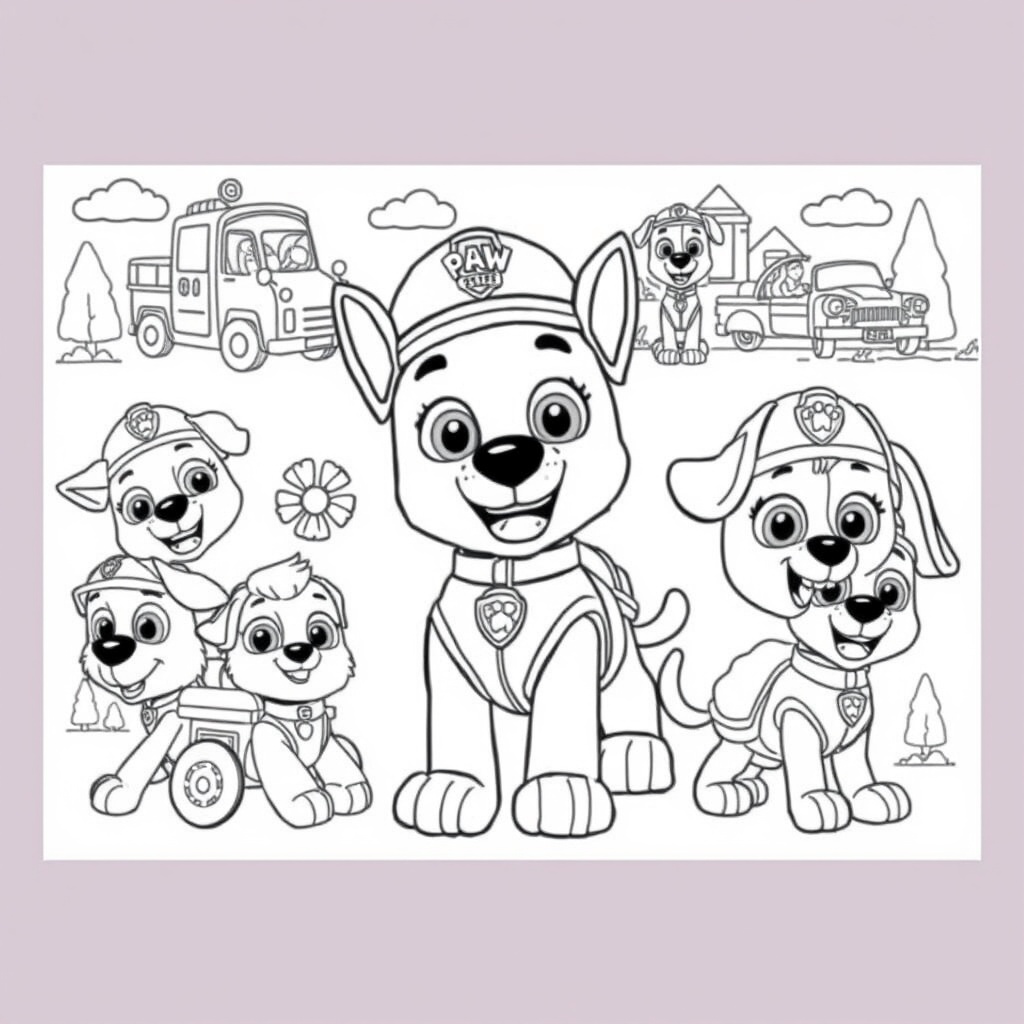 Libro para Colorear de Paw Patrol