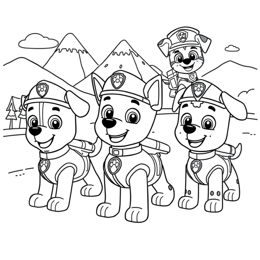Patrulla Canina - Libro para Colorear de Aventuras