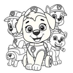 Libro para Colorear: Patrulla de Cachorros