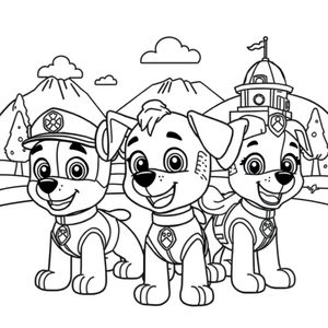 Libro para colorear Patrulla Canina