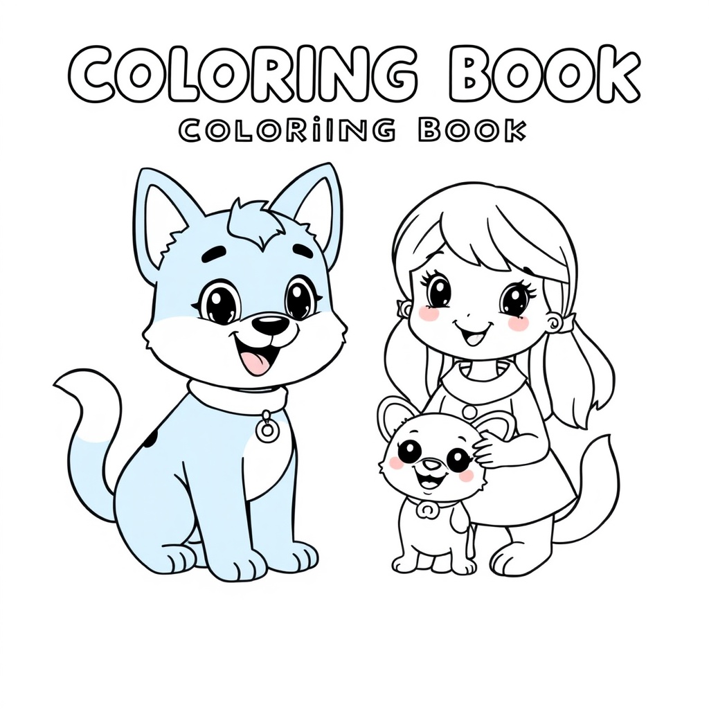 Libro para Colorear de Bluey