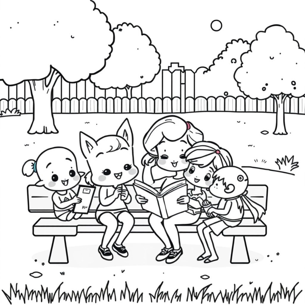 Libro de Colorear de Personajes de Bluey para Niños