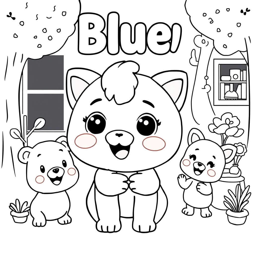 Libro para Colorear Bluey