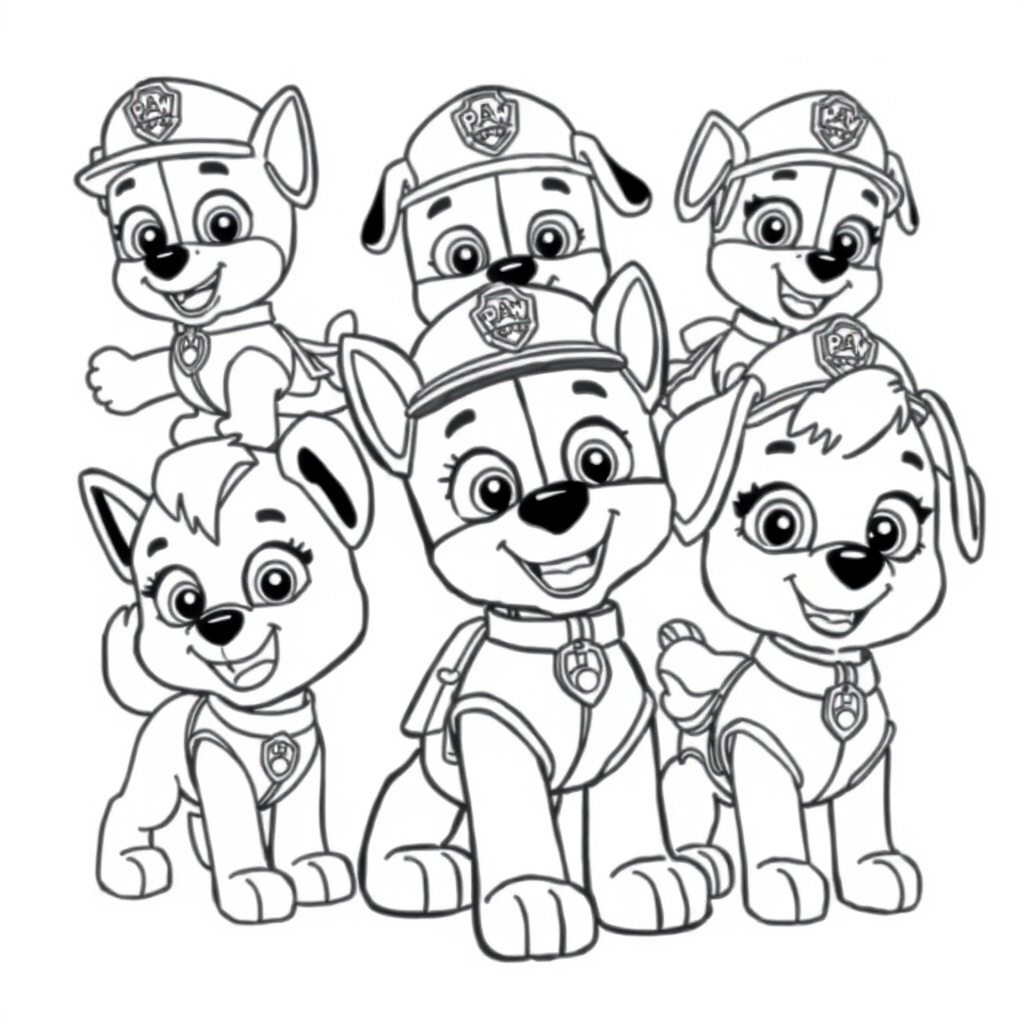 Libro de Coloreado de Patrulla Canina